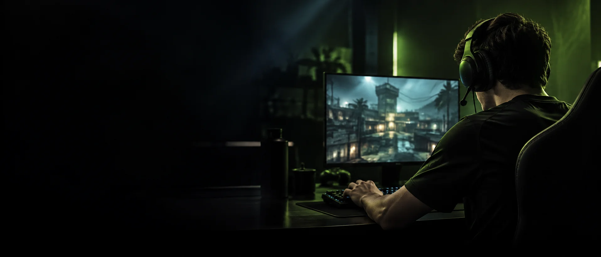An esports competitor preparing for the next match